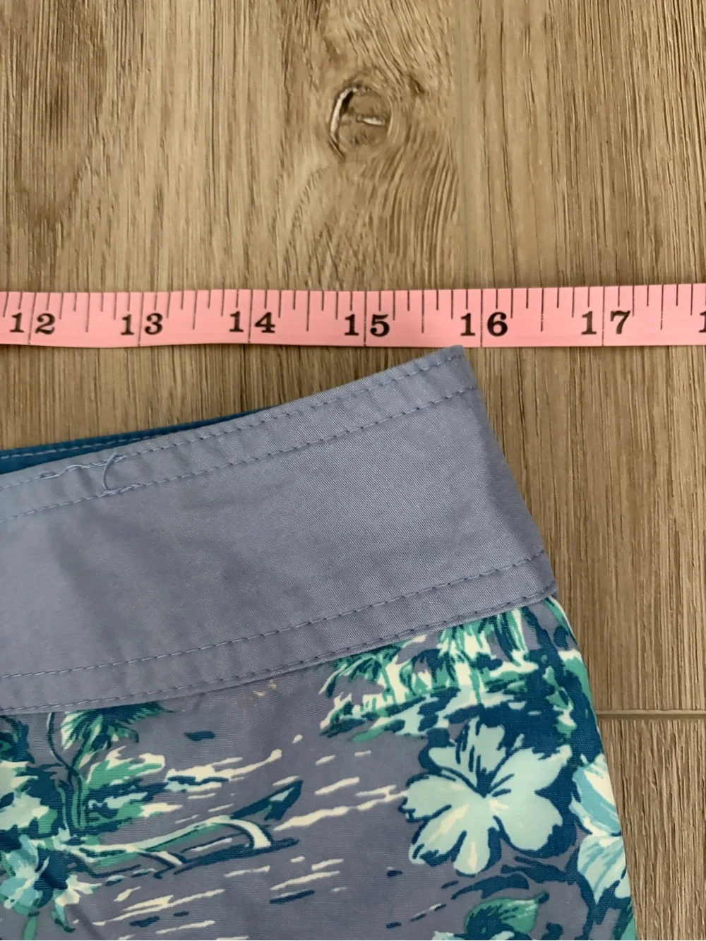 Mossimo Supply Co Men's Floral Swim Trunks - Blue Green Tropical Print